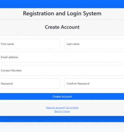 User Registration & Login and User Management System With admin panel