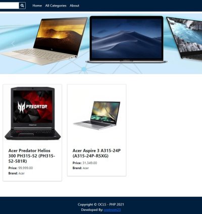 Online Computer and Laptop Store using PHP and MySQL